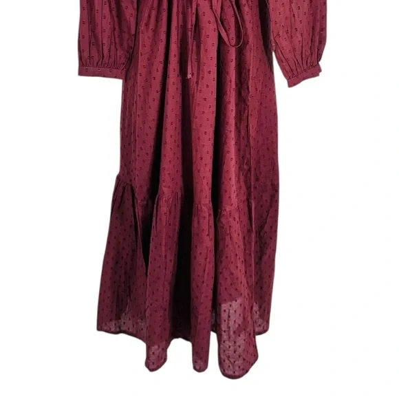 Emerson Fry Frances 3 Dress Swiss Dot Organic Cotton Midi Size S NWT - Picture 7 of 12